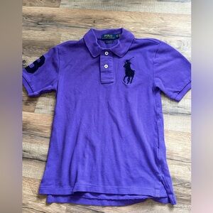 Boys Purple Ralph Lauren Collard Polo
